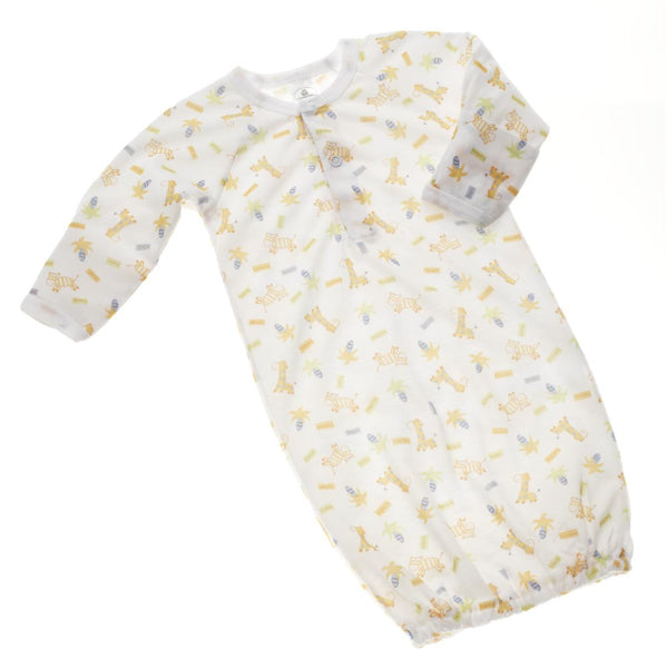 Slipover Infant Gown with Mitten Cuffs 0 - 6 Months (1 Dozen) - BH Medwear - 3