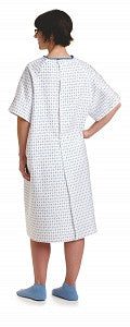 Overlap Snap Back Closure Gowns with I.V. Sleeves (1 Dozen) - BH Medwear - 2