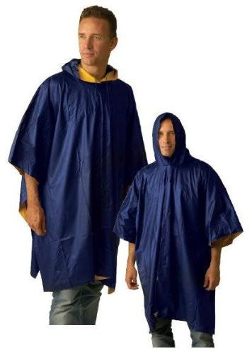 Reversible Navy Blue Rain Poncho - BH Medwear