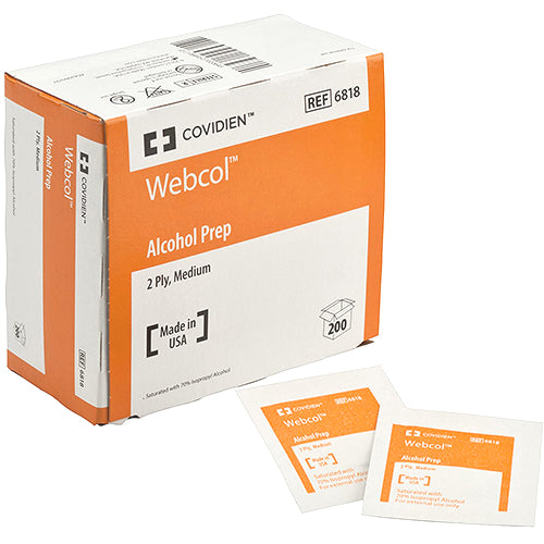 WEBCOL Alcohol Prep Pad by Covidien (CASE OF  2000)