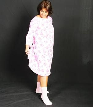 BH Ladies Flannel Backwrap Gown - BH Medwear - 3
