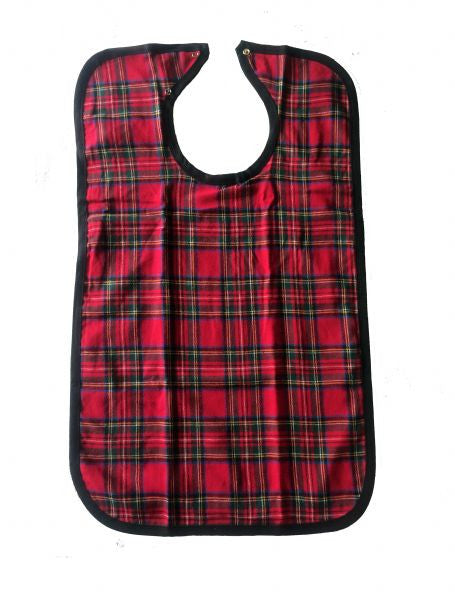 BH Flannel Adult Bib with snap - BH Medwear