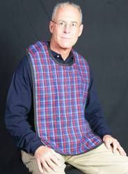 BH Flannel Adult Bib with velcro - BH Medwear - 1