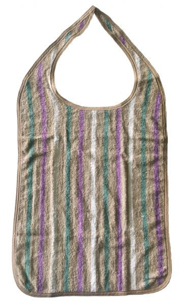 100% Cotton Velcro Heather Baystrip Bibs 6PK or 12PK - BH Medwear