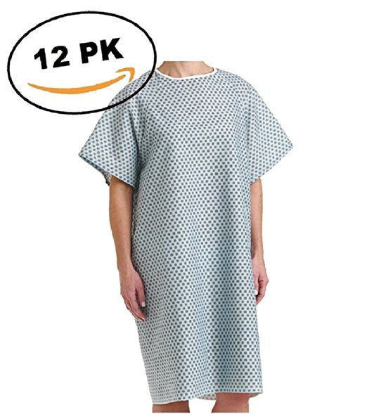 Economy Star Straight Tie Back Closure Hospital Gowns Dozen - BH Medwear Economy Star Straight Tie Back Closure Hospital Gowns Dozen - BH Medwear
