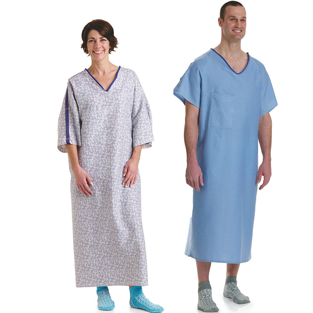 Buy Online Silvert's 262810402 Adaptive Hospital Patient Gowns For Women ,  Size 3X-Large, ABSTRACT BLUE Canada