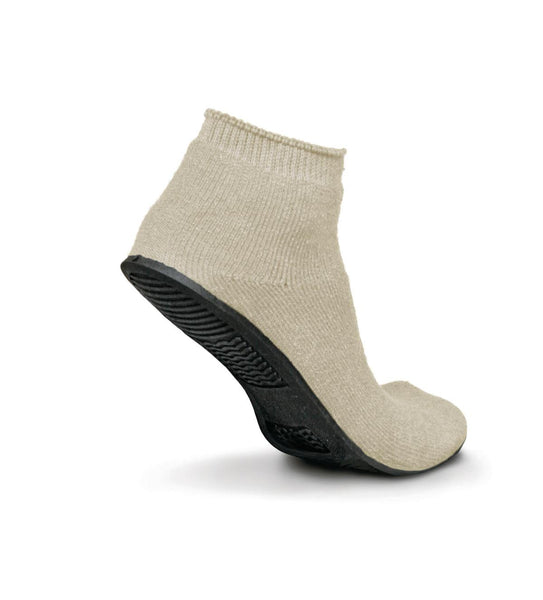Terrycloth Low Ribbed Ankle Slipper Socks (1 Dozen) - BH Medwear - 1