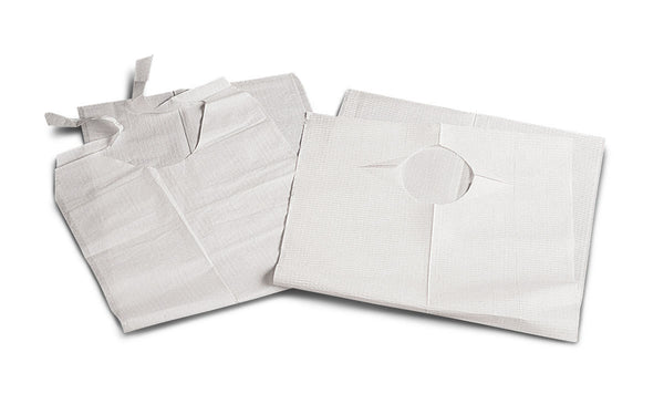 Disposable Tissue/Poly Bibs (Case of 150) - BH Medwear - 1