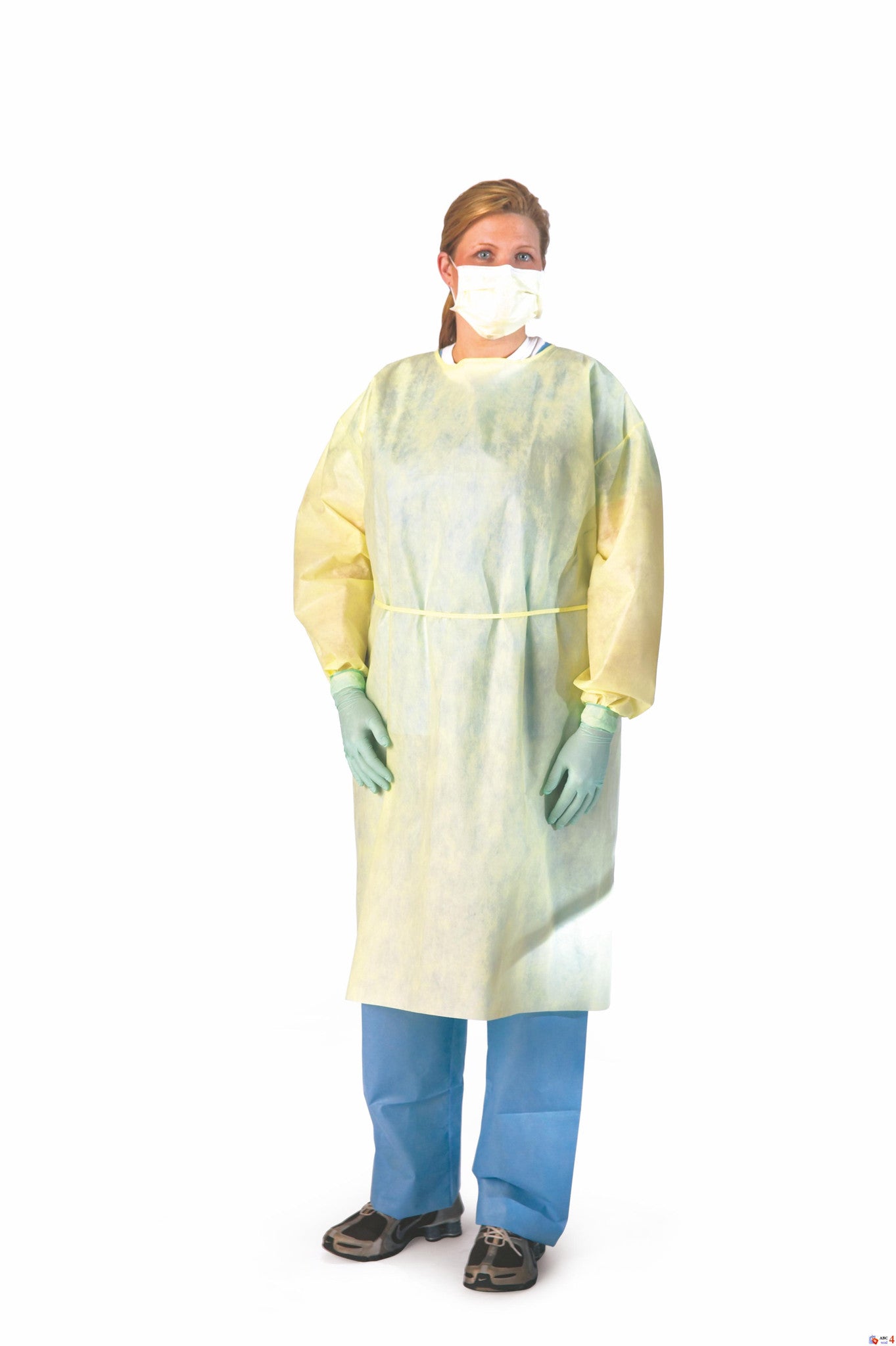 EZGOODZ Disposable Gowns with Sleeves 46'', 10 Pack White Medical Isolation  Gowns Disposable 50 GSM Microporous Film, Protective Gown Disposable  Neck/Waist Ties, Knit Cuffs, Disposable Medical Gowns: Amazon.com: Tools &  Home Improvement