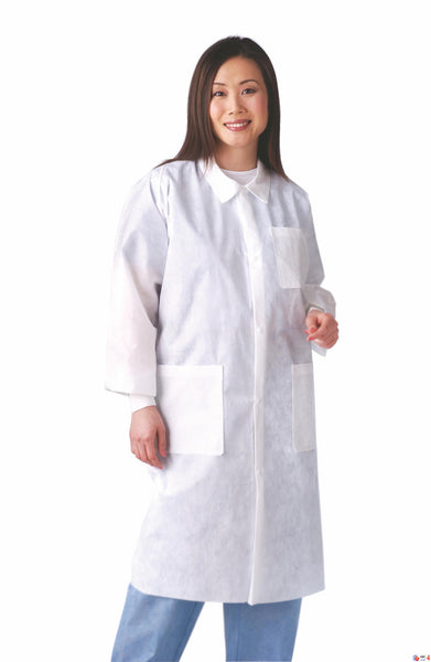 Classic Lab Coats with Knit Cuffs (Case of 30) - BH Medwear - 2
