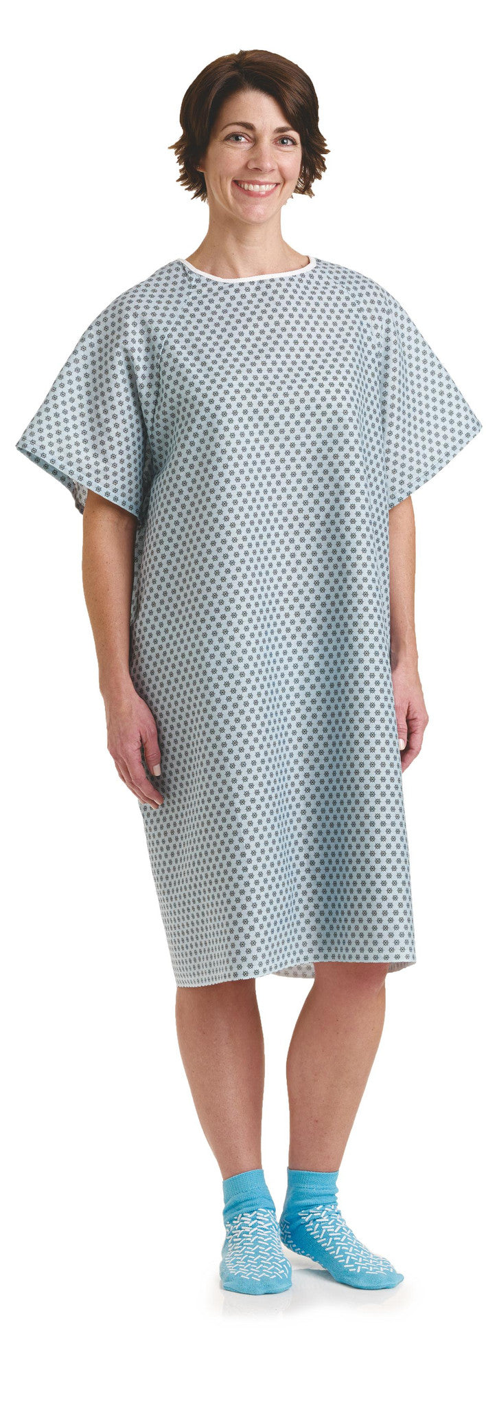 BHmedwear Star Straight Back Closure Hospital Gowns (Dozen) - BH Medwear BHmedwear Star Straight Back Closure Hospital Gowns (Dozen) - BH Medwear