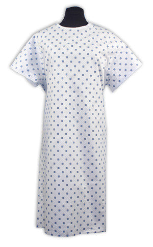 Adaptive Shoulder-Wrap Hospital-Style Short-Sleeve Nightgown