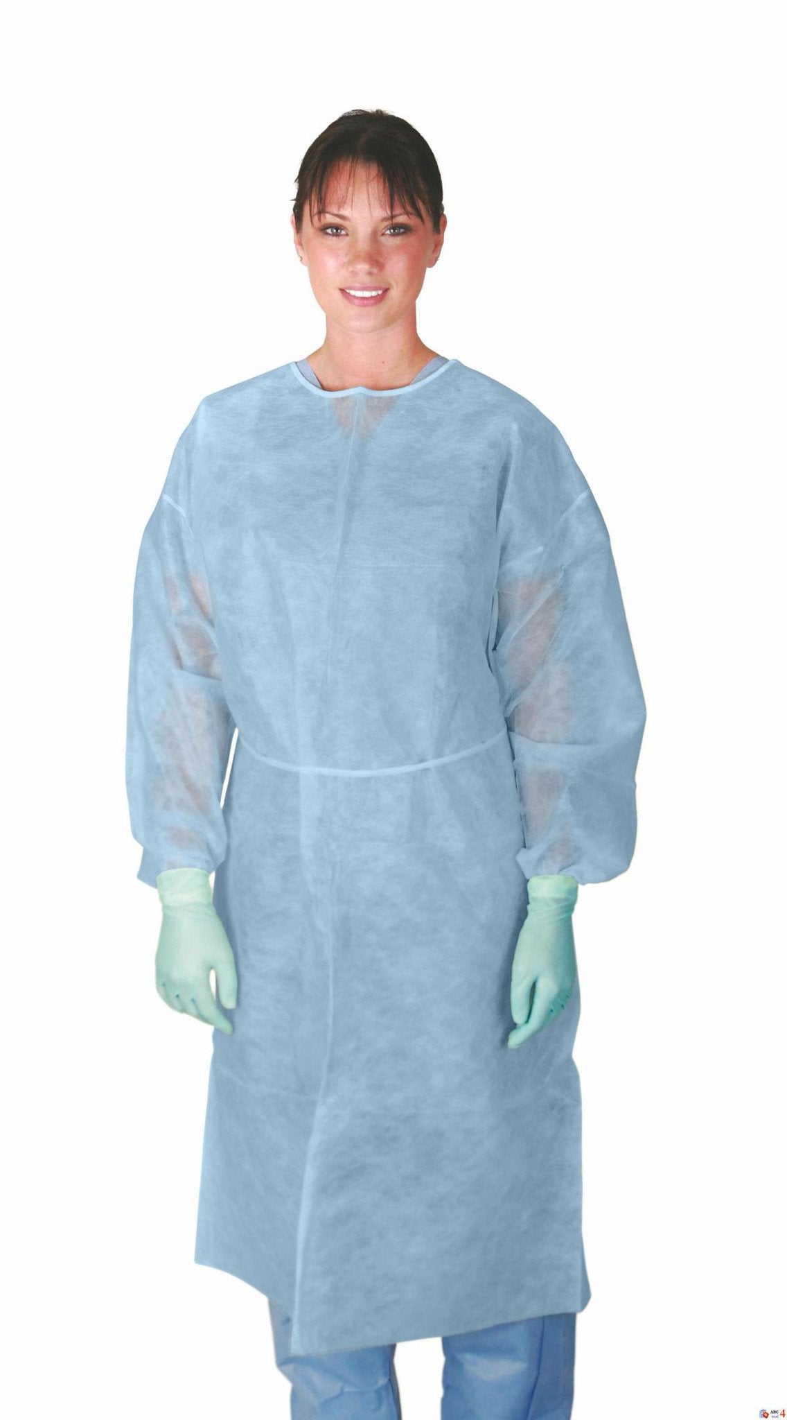 Waterproof Reusable Isolation Gown Protective Clothing PP+PE 63gsm - SMS  GOWN