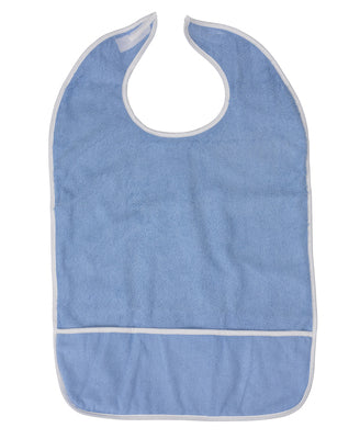 High Quality BH Crumb Catcher Adult Bibs With Velcro Closure (12 Pack)